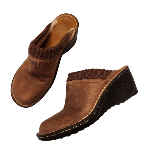 UGG Shoes - Ugg Slip On Wedge Mules 8